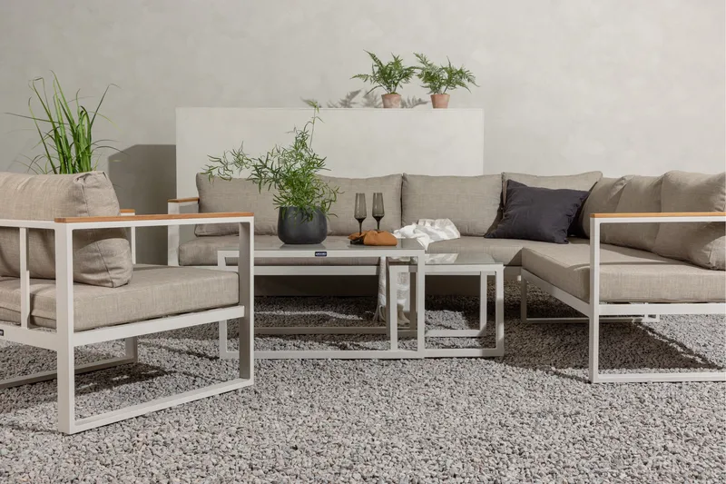 Aspvik Stor Loungegrupp Utomhus – 7-sits Loungeset i Aluminium - Products - Utemöbler & utemiljö - Loungemöbler - Loungeset & loungegrupp