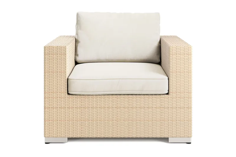Bahamas Loungefåtölj utomhus i konstrotting - Beige - Products - Utemöbler & utemiljö - Loungemöbler - Loungestol utomhus