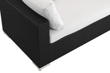 Bahamas U-formad utomhus loungegrupp med stängt avslut, 10-sits med bord och hylla - Svart - Products - Utemöbler & utemiljö - Loungemöbler - Loungeset & loungegrupp