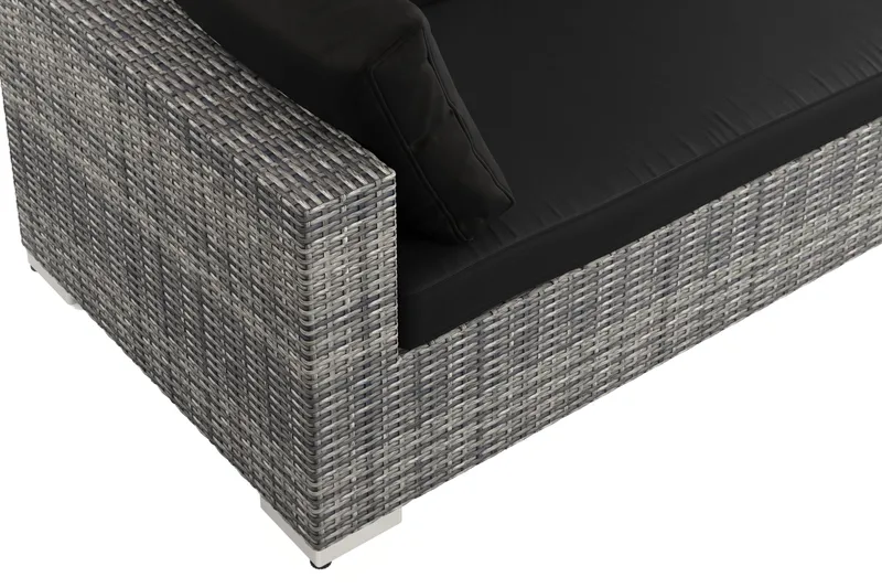 Bahamas utomhus L-soffa vänster 7-sits med fåtölj och bord med hylla - Grå - Products - Utemöbler & utemiljö - Loungemöbler - Loungeset & loungegrupp