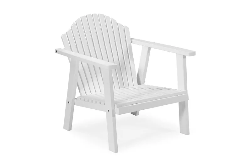 Hillerstorp BULLERÖ Utefåtölj LÅG RYGG VIT FURU, vitlaserad furu