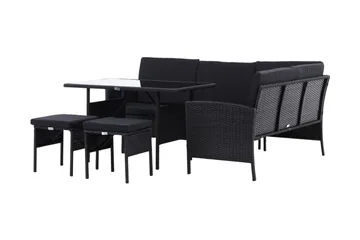 Knock Hörnsoffa Utomhus - Svart - Products - Utemöbler & utemiljö - Loungemöbler - Loungeset & loungegrupp