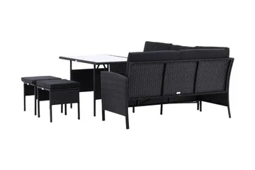 Knock Hörnsoffa Utomhus - Svart - Products - Utemöbler & utemiljö - Loungemöbler - Loungeset & loungegrupp