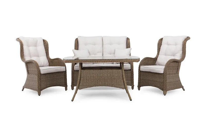 Marcus Soffgrupp Utomhus 2-sits Ink. Utefåtöljer, Natur