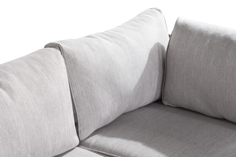 Marcus Stor Loungegrupp Utomhus - 7-sits Loungeset i Konstrotting för Uteplats och Trädgård - Beige / Vita dynor - Products - Utemöbler & utemiljö - Loungemöbler - Loungeset & loungegrupp