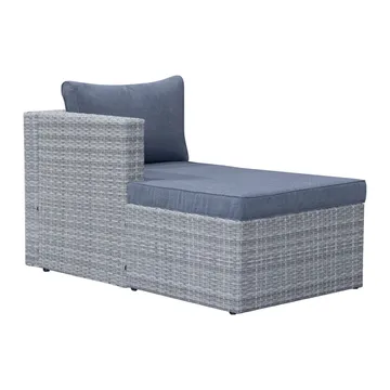 Mendoza l-formad 4-sits soffgrupp i konstrotting för altan och terrass - Grå / Blåa dynor - Products - Utemöbler & utemiljö - Loungemöbler - Loungeset & loungegrupp