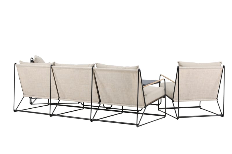 Palazzo Soffgrupp Utomhus 5-sits - Svart/Beige - Products - Utemöbler & utemiljö - Loungemöbler - Loungeset & loungegrupp