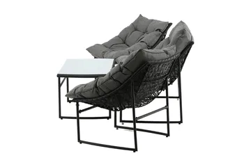 Tina Loungegrupp Utomhus 4-sits - Svart - Products - Utemöbler & utemiljö - Loungemöbler - Loungeset & loungegrupp