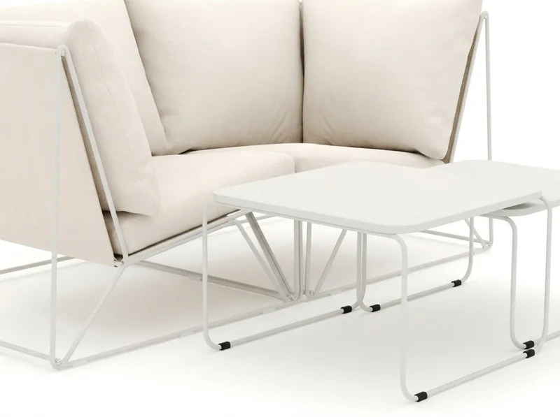 Usteryd utomhus rak 2-sits soffa - Beige/Beige - Products - Utemöbler & utemiljö - Balkong & altan - Balkongmöbler - Balkongsoffa
