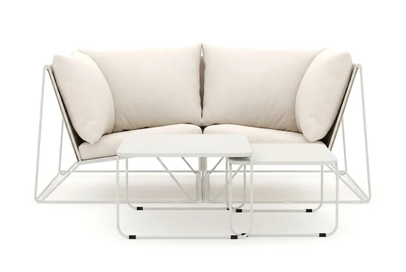 Usteryd utomhus rak 2-sits soffa - Beige/Beige - Products - Utemöbler & utemiljö - Balkong & altan - Balkongmöbler - Balkongsoffa