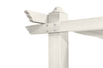 Porto Stor Pergola 4x3 m i aluminium med tak - Vit - Products - Utemöbler & utemiljö - Solskydd - Pergola