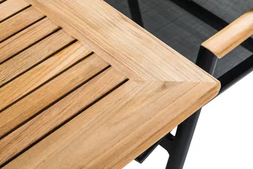 Las Vegas Förlängningsbart Matbord 152-210x90 cm - Svart / Natur - Products - Utemöbler & utemiljö - Utebord & trädgårdsbord - Matbord utomhus