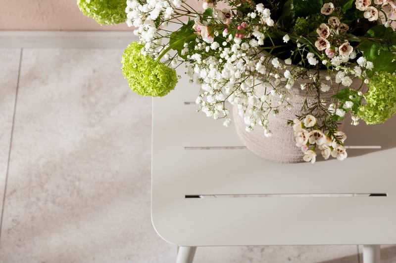 Lina Sidobord och BlomUtebord Utomhus 40 cm Teak Trä - Beige - Products - Utemöbler & utemiljö - Utebord & trädgårdsbord - Sidobord utomhus