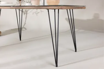 Viga Matbord Utomhus 90x160 cm – Rektangulärt Utebord i stål med glasskiva för Trädgården - Brun - Products - Utemöbler & utemiljö - Utebord & trädgårdsbord - Matbord utomhus