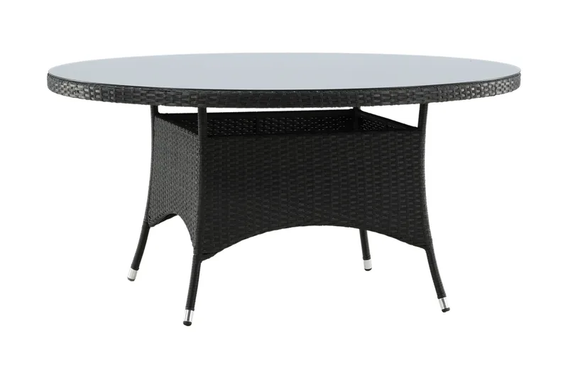 Volta Matbord Utomhus Rund Ø150 cm Svart - Venture Home - Products - Utemöbler & utemiljö - Utebord & trädgårdsbord - Matbord utomhus