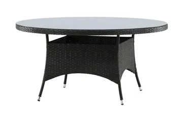 Volta Matbord Utomhus Rund Ø150 cm Svart - Venture Home - Products - Utemöbler & utemiljö - Utebord & trädgårdsbord - Matbord utomhus