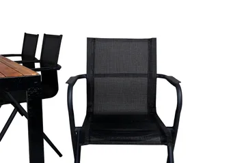 Bois Matgrupp Utomhus 205cm + 6 Alina Matstolar - Brun/Vit - Products - Utemöbler & utemiljö - Utegrupp - Matgrupp utomhus