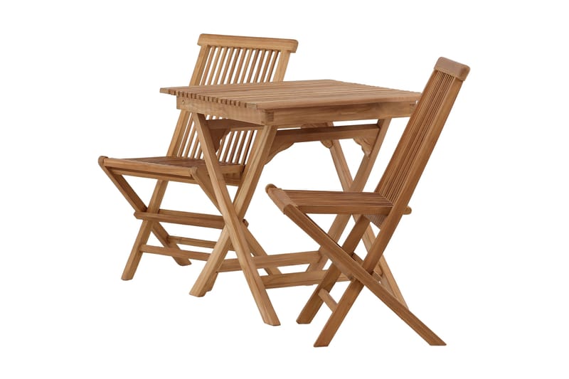 Ghana Caféset 70 cm + 2 Kenya Hopfällbara Karmsttolar - Brun - Products - Utemöbler & utemiljö - Utegrupp - Cafegrupp & cafeset