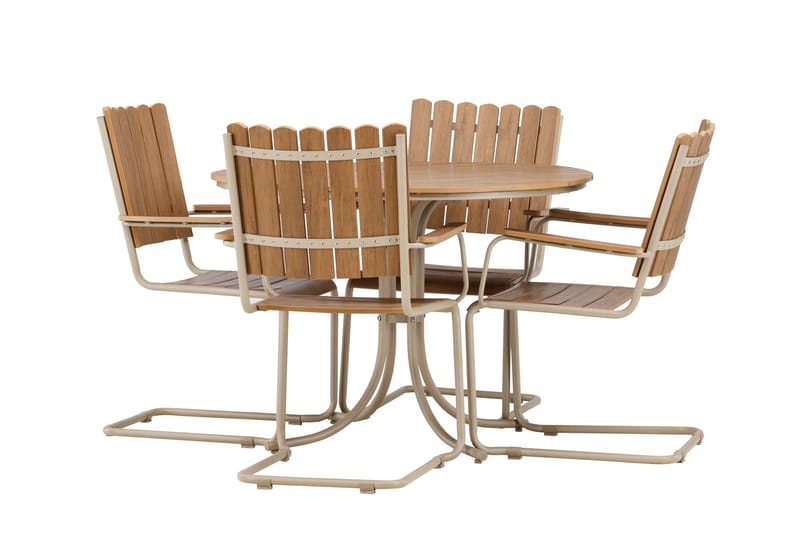 Holmsund Matgrupp Utomhus 4-sits - Beige - Products - Utemöbler & utemiljö - Utegrupp - Matgrupp utomhus