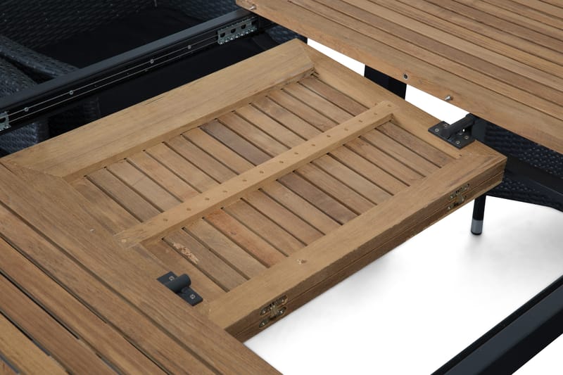 Las Vegas Matgrupp Utomhus 152-210 + 6 Jenny Ställbar Fåtölj - Teak/Svart - Products - Utemöbler & utemiljö - Utegrupp - Matgrupp utomhus