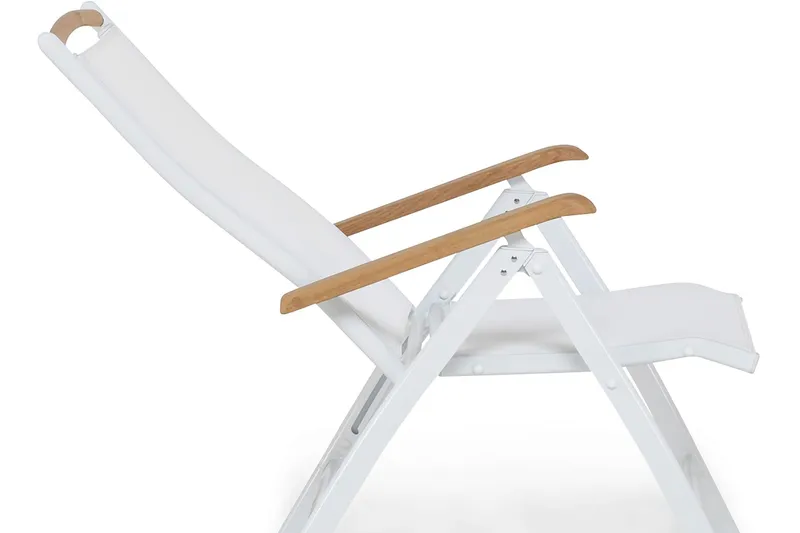 Las Vegas Matgrupp Utomhus 220-280 + 8 Positionsstol Lyx m Dyna - Vit/Teak/Vit/Teak/Grå - Products - Utemöbler & utemiljö - Utegrupp - Matgrupp utomhus