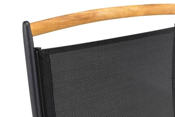 Las Vegas Matgrupp Utomhus Las Vegas 220-280 + 6 Positionsstol Lyx - Svart Teak - Products - Utemöbler & utemiljö - Utegrupp - Matgrupp utomhus