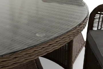 Marcus Matgrupp 140 Rund + 6 Fåtöljer m Dyna - Natur - Products - Utemöbler & utemiljö - Utegrupp - Matgrupp utomhus