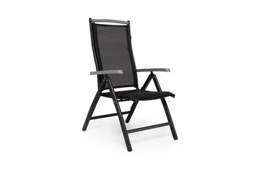 Monaco Matgrupp Utomhus 152-210 + 4 Positionsstol Lyx - Svart/Svart - Products - Utemöbler & utemiljö - Utegrupp - Matgrupp utomhus