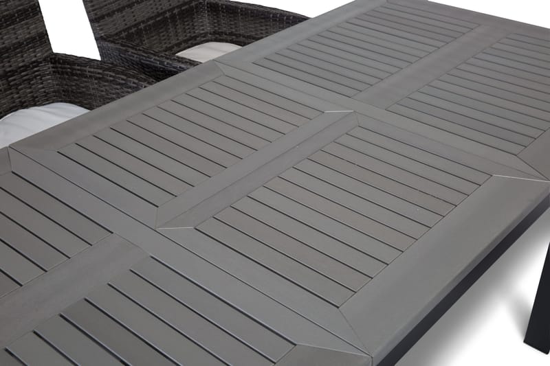 Monaco Matgrupp Utomhus 152-210 + 6 Thor Fåtölj - Svart/Grå - Products - Utemöbler & utemiljö - Utegrupp - Matgrupp utomhus