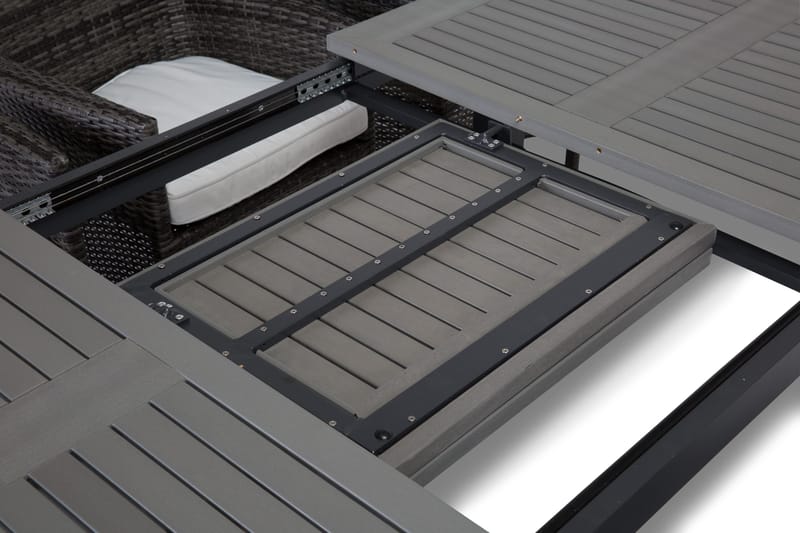 Monaco Matgrupp Utomhus 152-210 + 6 Thor Fåtölj - Svart/Grå - Products - Utemöbler & utemiljö - Utegrupp - Matgrupp utomhus