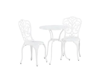 Nandin Matgrupp Utomhus + 2 Utestolar - Vit - Products - Utemöbler & utemiljö - Utegrupp - Cafegrupp & cafeset