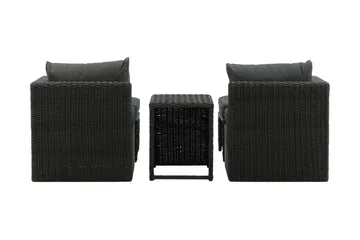 Quad Balkonggrupp 2-sits - Svart - Products - Utemöbler & utemiljö - Utegrupp - Cafegrupp & cafeset