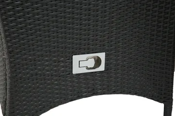 Thor Matgrupp Ø140 + 6 Jenny Ställbar Fåtölj - Svart - Products - Utemöbler & utemiljö - Utegrupp - Matgrupp utomhus