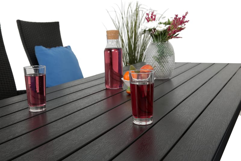 Tunis Matgrupp Utomhus 205 + 6 Jenny Ställbar Fåtölj - Svart - Products - Utemöbler & utemiljö - Utegrupp - Matgrupp utomhus