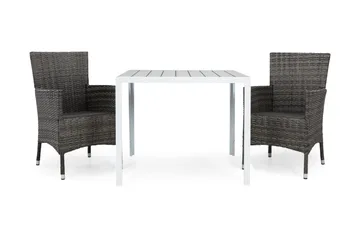 Tunis Matgrupp Utomhus 90 + 2 Thor Fåtölj - Vit/Grå - Products - Utemöbler & utemiljö - Utegrupp - Matgrupp utomhus