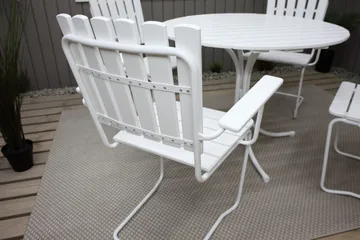 Vaxholm Matgrupp Utomhus Rund 100 cm + 4 Utestolar Vit - Products - Utemöbler & utemiljö - Utegrupp - Matgrupp utomhus