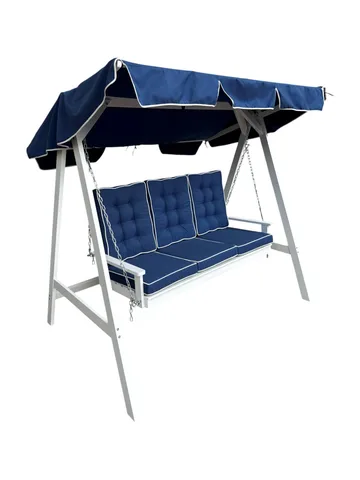 Landet Hammock utomhus gunga med tak 195x125x159 - Blå / Vit - Products - Utemöbler & utemiljö - Utesoffa - Hammock