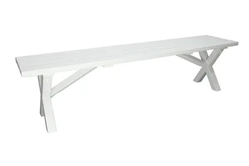 Scottsdale Bänk Utomhus 180 cm Vit - KWA - Products - Utemöbler & utemiljö - Utesoffa - Trädgårdsbänk & utebänk