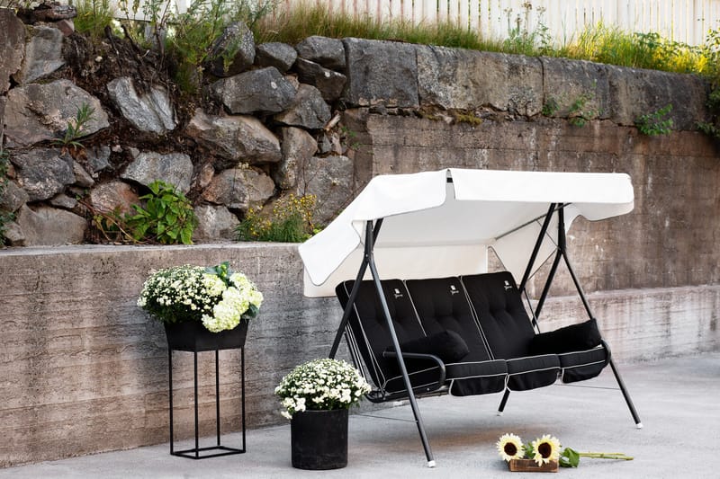 Suvi 71B-1 3-sits Hammock Grå/Svart - Varax - Products - Utemöbler & utemiljö - Utesoffa - Hammock