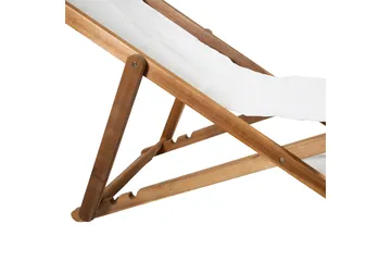 Finlay Solstol - Akacia/Vit - Products - Utemöbler & utemiljö - Utestol & trädgårdsstol - Solstol