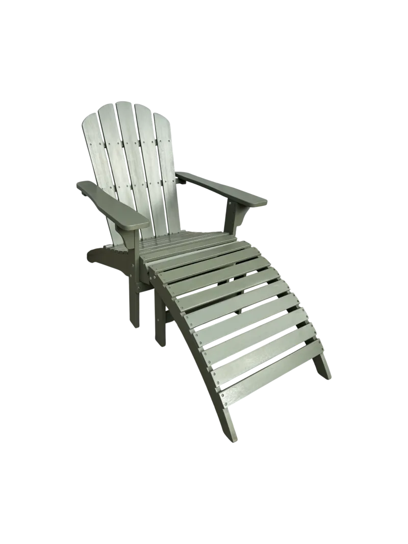 Landet Däckstol utomhus i akacia trä, Mörkgrön