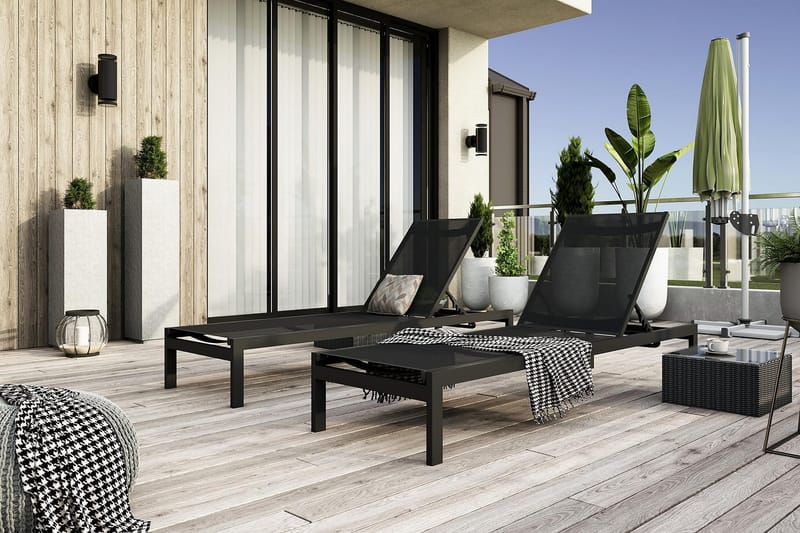 Tunis Solsäng - Svart - Products - Utemöbler & utemiljö - Utestol & trädgårdsstol - Solsäng & solvagn