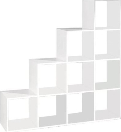 Melany kirjahylly 10 - valkoinen