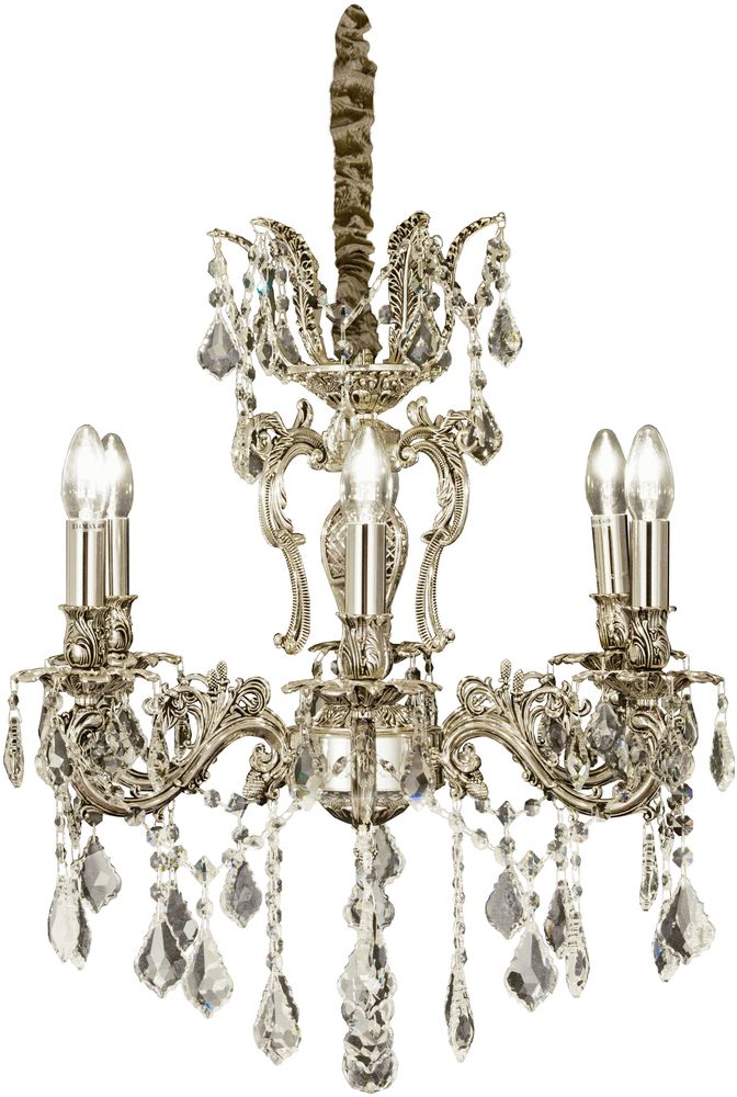 Allington 6 kattokruunu - antiikkihopea