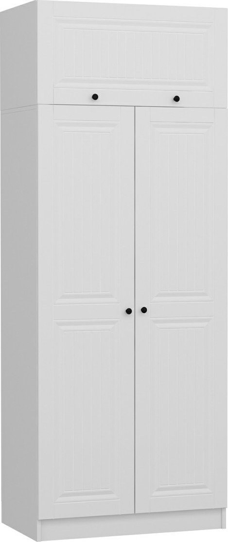 Capeto vaatekaappi yl�kaapilla, 90 cm - Valkoinen