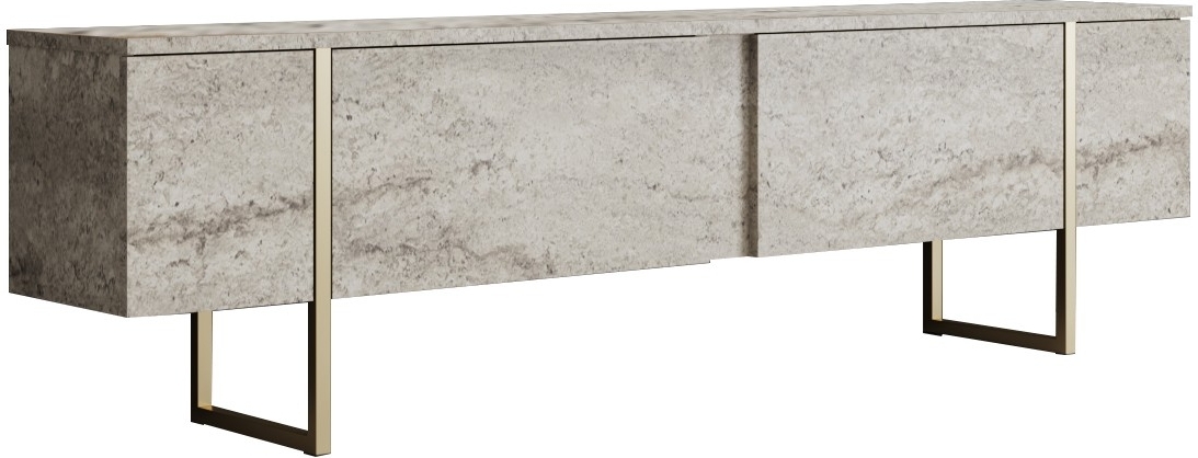 Lux TV-taso 180 cm - Travertiini/kulta Lux TV-taso 180 cm - Travertiini/kulta