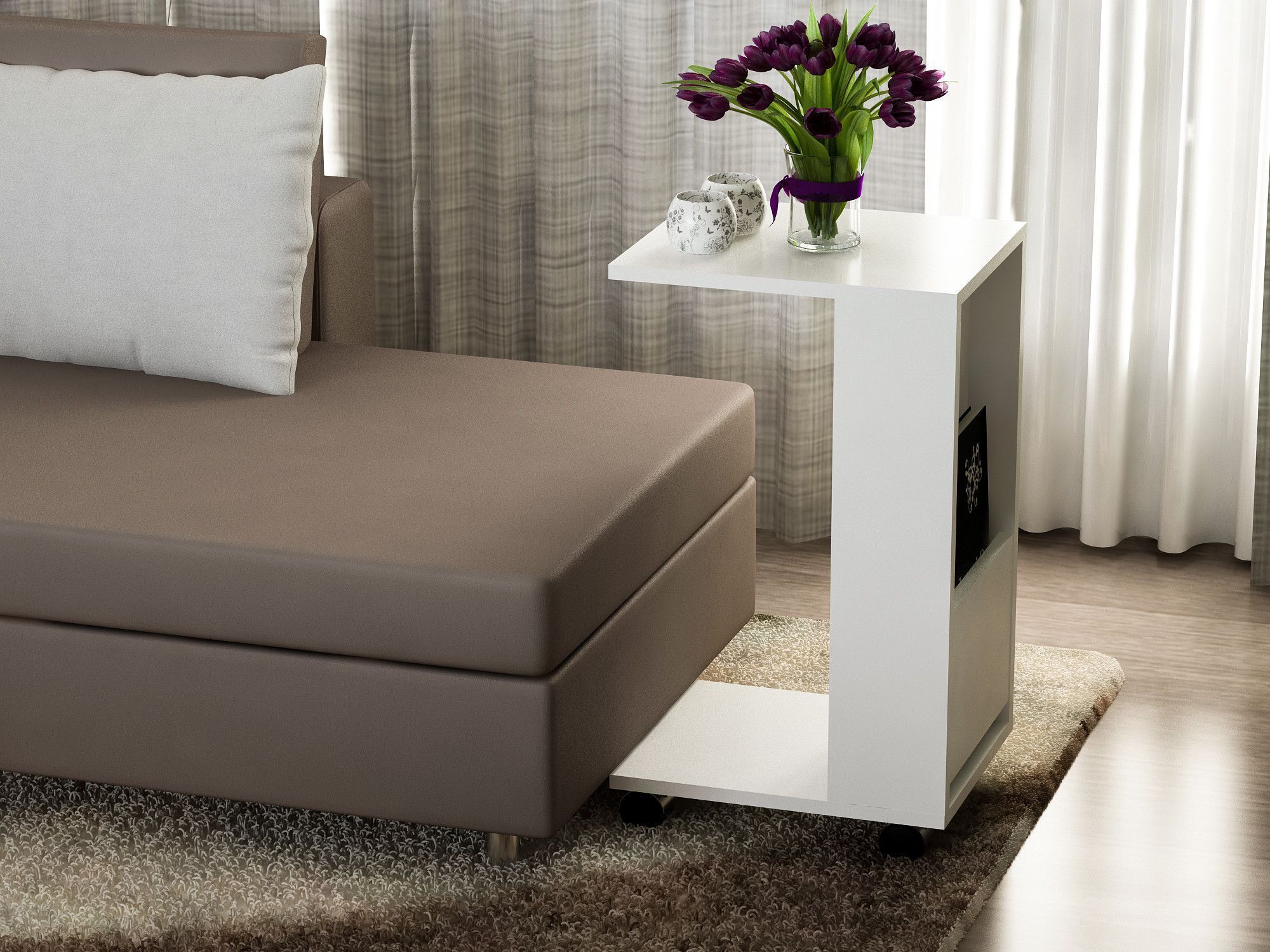 Afitab sivup�yt� 42 x Syvyys: 29,5 cm - Valkoinen