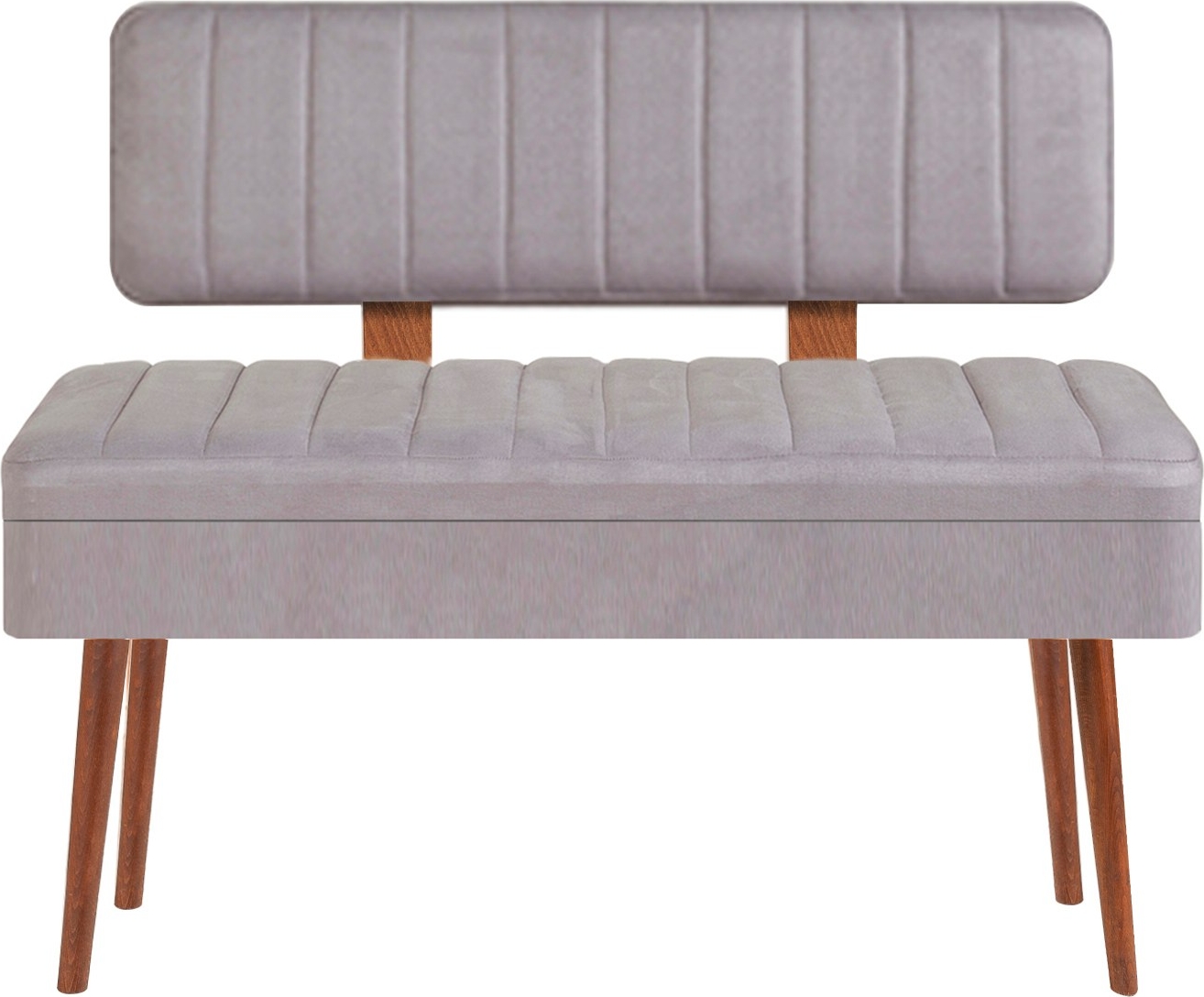 Vina penkki selkänojalla - pähkinä/harmaa Vina penkki selkänojalla - pähkinä/harmaa