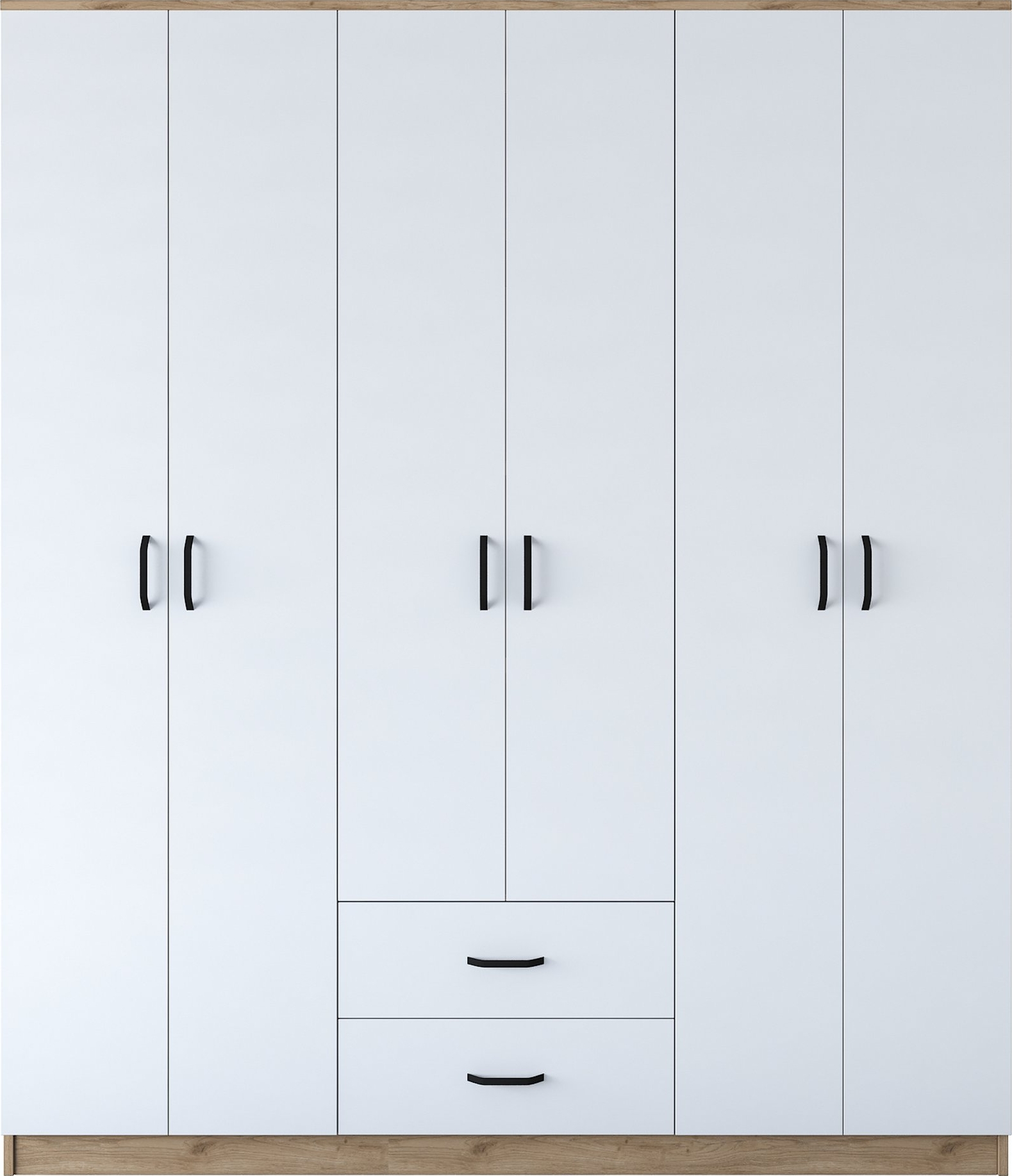 Baden vaatekaappi 13 - pähkinä/valkoinen Baden vaatekaappi 13 - pähkinä/valkoinen