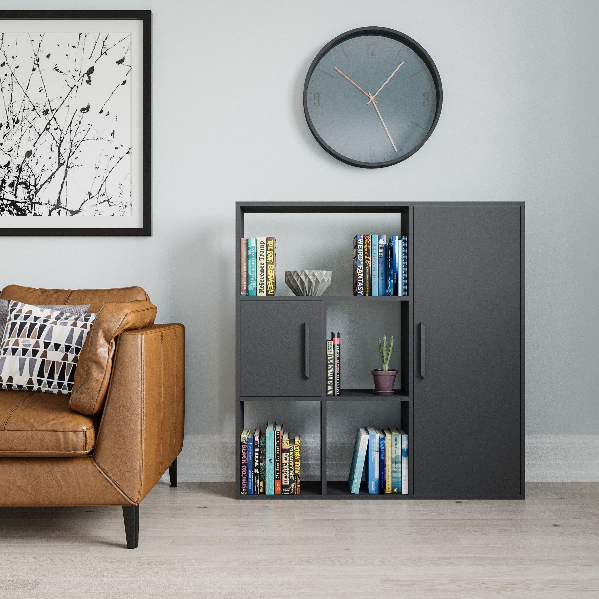 Ridge kirjahylly - antrasiitti Ridge kirjahylly - antrasiitti